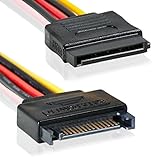 SATA 15 Pin Strom Verlängerungskabel | 15cm | Kabel Power Stecker/Buchse Serial-ATA | S-ATA 15 Pin...