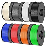 3D Drucker Filament Bündel Multicolor,SUNLU PLA+ Filament 1.75mm, Ordentlich Gewickelt PLA Plus...