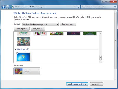 Windows 7 Hintergrundbild Andern
