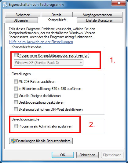 Windows 7 Programme Im Kompatibilitatsmodus Oder Als Administrator Starten