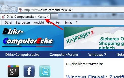 ansicht internet explorer