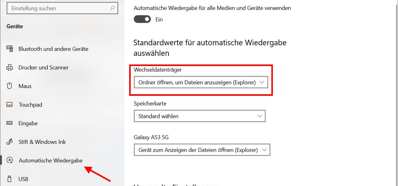 USB-Stick automatisch öffnen bei Windows