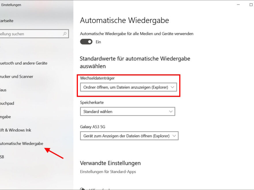 USB-Stick automatisch öffnen bei Windows