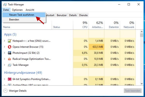 Erweiterte Eingabeaufforderung als Administrator öffnen in Windows 10