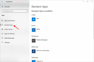 Standardprogramm in Windows 10 festlegen