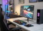 Gaming-Setup mit Monitor, der 144 Hz Bildwiederholfrequenz anzeigt, perfekt für flüssiges Spielerlebnis.