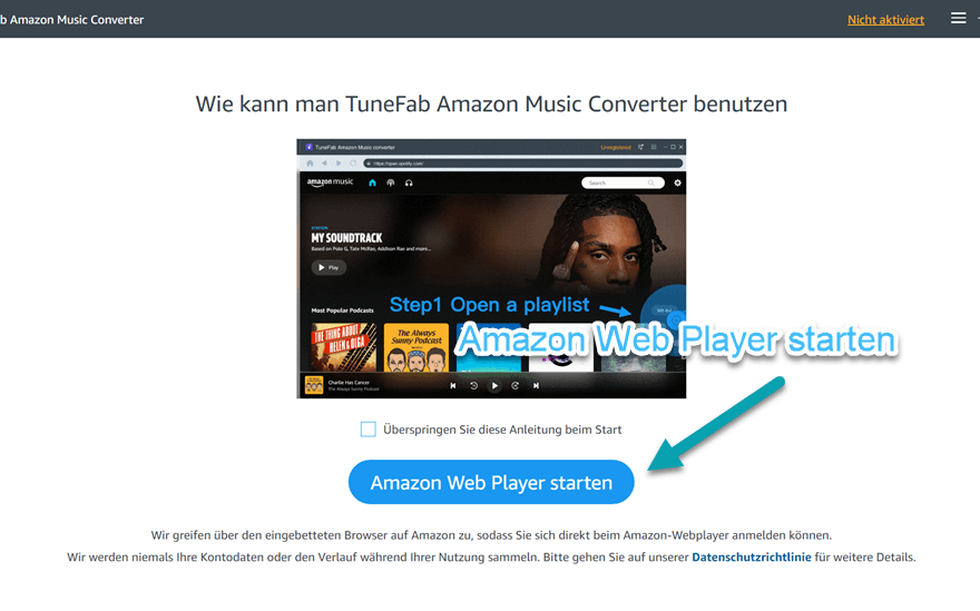 Amazon Music Converter starten