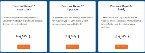 Preise von Password Depot