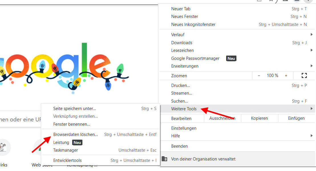 Google Chrome: Speicherplatz freimachen