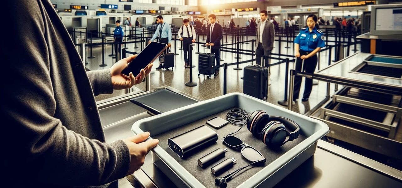 Powerbank im Flugzeug Sicherheitskontrolle