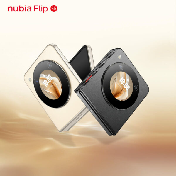 nubia Flip 5G in Gold und Schwarz