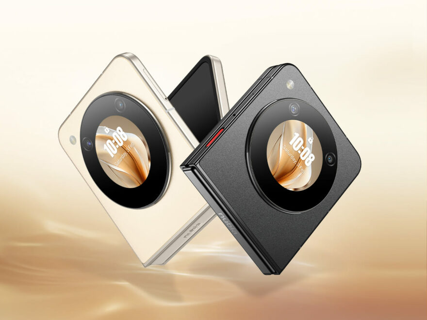 nubia Flip 5G in Gold und Schwarz