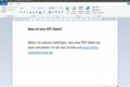 RTF Datei in WordPad geöffnet