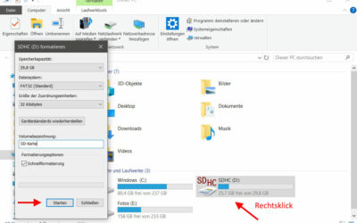 SD-Karte formatieren im Windows-Explorer