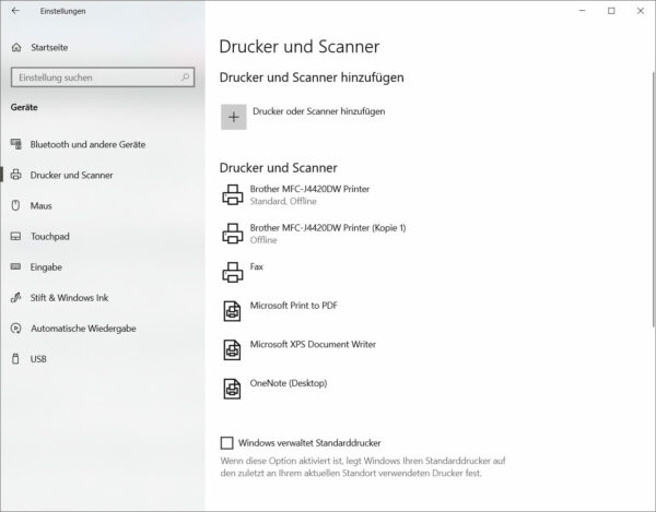 Drucker einrichten und Druckereinstellungen unter Windows konfigurieren