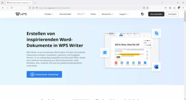 WPS Office Writer Screenshot