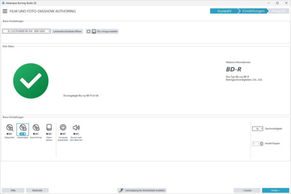 Ashampoo Burning Studio 26 Disc einlesen