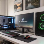 Grafiktreiber aktualisieren: Ein Gaming-PC mit laufendem GPU-Treiber-Update auf dem Bildschirm.