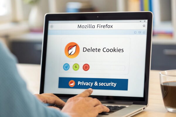 Firefox Cookies löschen: Screenshot der Browsereinstellungen mit hervorgehobener Option zum Entfernen von Cookies.