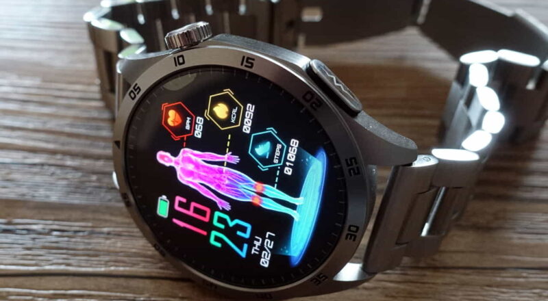 Kardena Care Pro 4 Plus Gesundheitsuhr mit Edelstahlarmband und aktivem Display